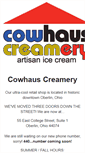 Mobile Screenshot of cowhauscreamery.com